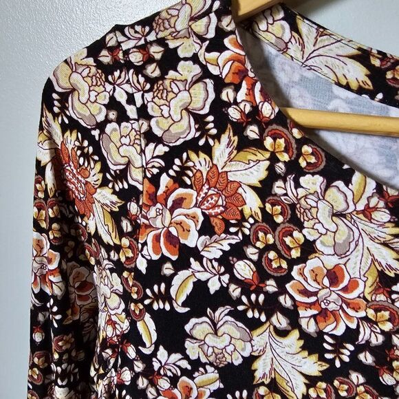 EUC J. JILL FLORAL 3/4 SLEEVES SOFT BABY DOLL DRESS SIZE SMALL WOMENS - Picture 7 of 16